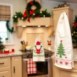 Festive Christmas Kitchen Towels on Display